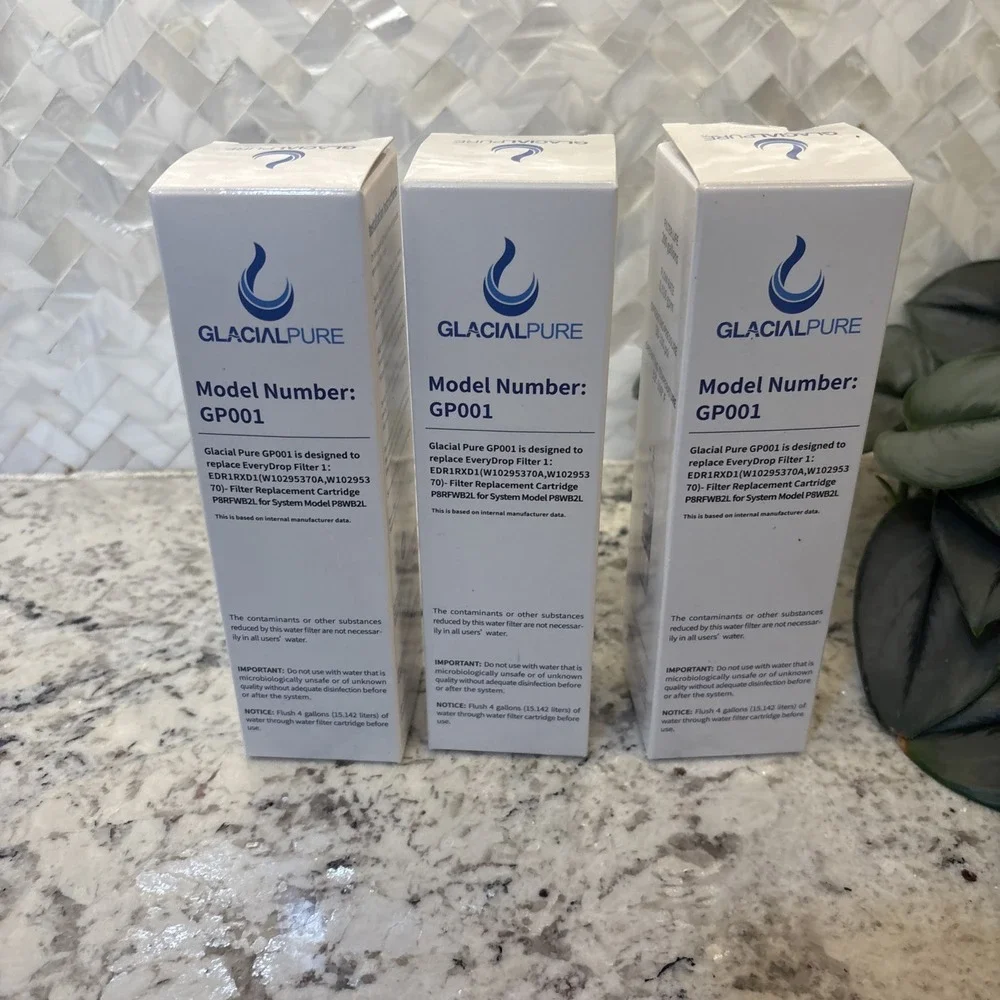 GlacialPure Replacement Refrigerator Water Filters Model GP001 Set of 3